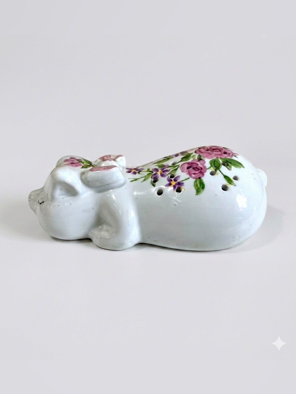 🩷 Vintage 1978 Avon Ceramarte HandPainted Decorated Pig Shaker, Made in Brazil